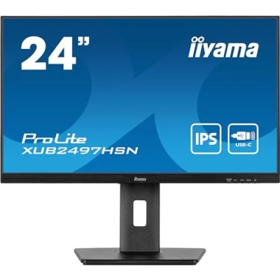 Image de iiyama Moniteur XUB2497HSN B2 23.8&quot;, IPS, 1920 x 1080/100Hz, 1H1DP1C, Has, RJ45