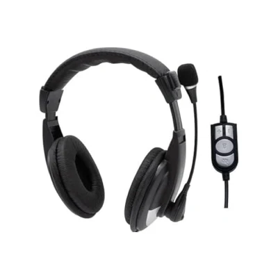 Image de Casque micro USB DACOMEX AH760 U Filaire Télécommande intégrée Noir
