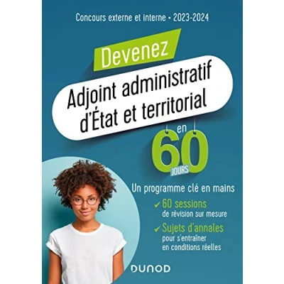 Image de Devenez Adjoint administratif d&#039;État et territorial en 60 jours Concours 2021 2022 (2021 2022) Livre d’occasion Bon