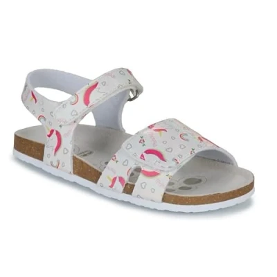 Image de Chicco Sandales à Double Velcro Blanc, Confortables, Légères, Flexibles et Transpirantes Fille, Blanc (4), 30 EU, Conçu en Italie