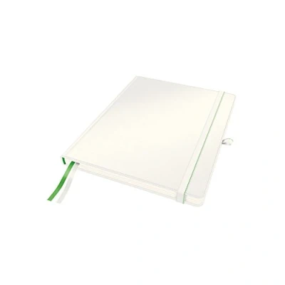 Image de Leitz, Cahier couverture rigide format spécial 18,7 x 24,2, ligné, 160 pages 100g/m², Leitz Complete, Blanc, 44740001
