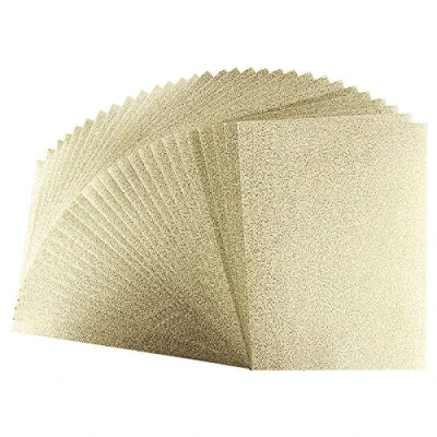 Image de Ideen mit Herz Lot de 30 feuilles carton à effet « Oslo », format A4, 230 g/m², gaufré, doré clair