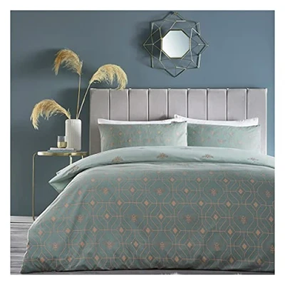 Image de furn. Bee Deco Parure de lit Simple Coton Polyester Eau Nil