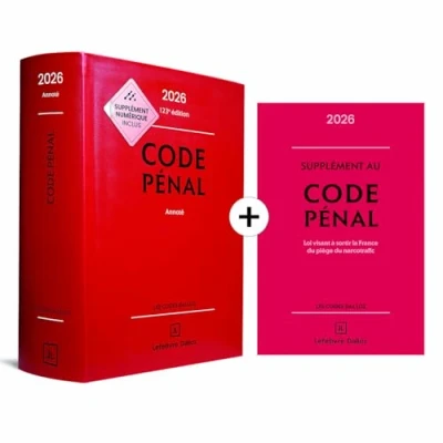 Image de Code pénal 2026, annoté. 123e éd. + Supplément &quot;loi narcotrafic&quot; inclus
