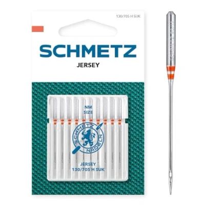 Image de SCHMETZ Aiguilles pour machines à coudre 10 Jersey 130/705 H SUK Grosseur d&#039;aiguille: 10x 70/10 convient le jersey, les tricots et la bonneterie