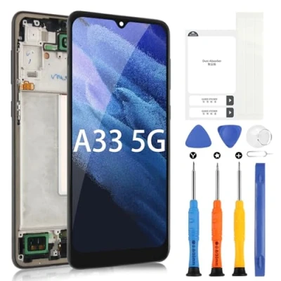 Image de ARSSLY Écran LCD pour Samsung Galaxy A33 5G SM A336E A336B Digitizer Tactile Assemblée avec Outils(Noir Cadre)