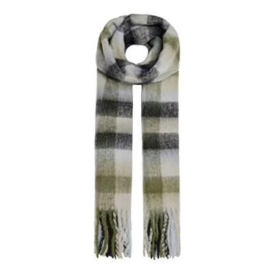 Image de ONLY ONLTESSIE Life Check Scarf CC Echarpe, Pure Cashmere/AOP:Check, Taille Unique (Lot de 90) Femme
