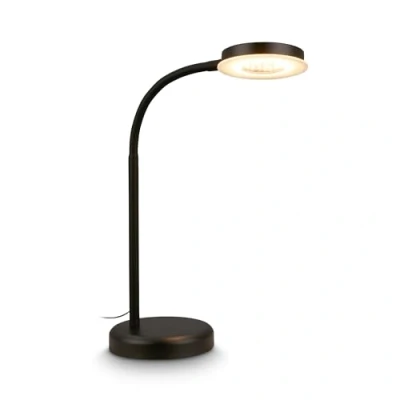 Image de BRILONER lampe de table LED tactile, à intensité variable par paliers, orientable, chevet, bureau, salon poser, salon, 13x55,5 cm, noir