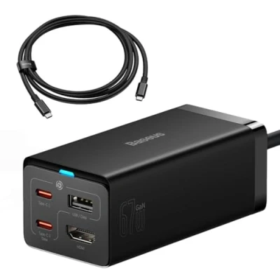 Image de Baseus CCGP110201 adaptateur de puissance &amp; onduleur Intérieure 100 W Noir Neuf