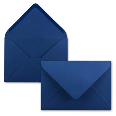 Image de Mini enveloppes FarbenFroh by Gustav Neuser Dimensions : 5,2 x 7,6 cm Avec colle à humidifier Pour cartes de vœux et cadeaux 25 Umschläge 17 Nachtblau