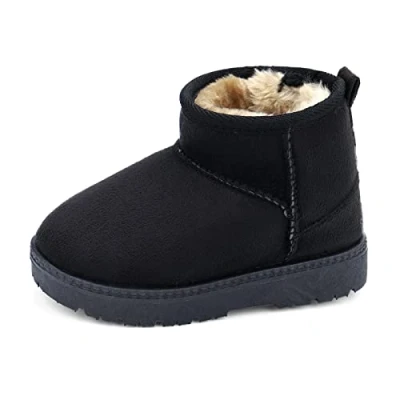 Image de MK MATT KEELY Bébé Hiver Chaussures Bambin Garçon Fille Bottes de Neige,Noir,EU20(CN22)