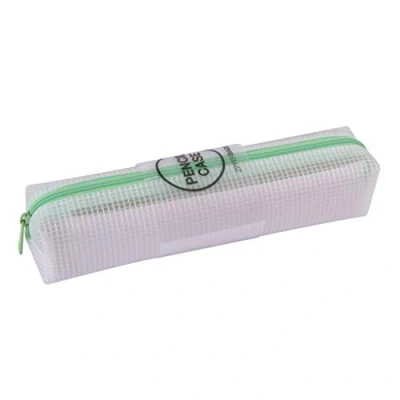 Image de APLI 18700 Trousse translucide Zipper Bag Nordik collection Fermeture éclair de couleur verte Dimensions : 210 x 45 mm.