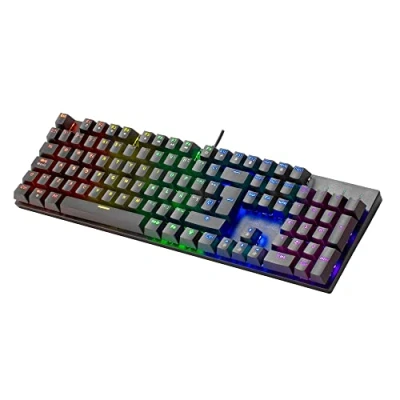 Image de Mars Gaming MK422 Noir, Clavier Mécanique RGB, Antighosting, Switch Bleu, Langue Française