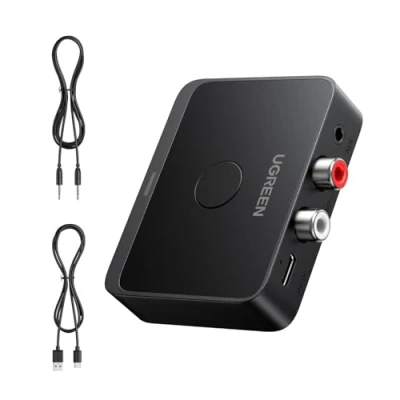 Image de UGREEN Récepteur Bluetooth 6.0 LDAC Adaptateur Audio pour Chaîne HiFi EDR Technologie avec 2RCA et 3.5mm Double Connexion Haut Parleur Amplificateur Phone Faible Latence
