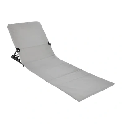 Image de Spetebo Natte de plage pliable avec dossier Chaise longue jardin bleu