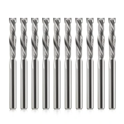 Image de EU_HOZLY UP &amp; DOWN Cut Lot de 10 embouts en carbure hélicoïdal pour routeur CNC, 3,175 x 17 mm
