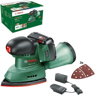 Image de Ponceuse multifonction Bosch EasySander 18V 8 Batterie 2 Ah Vert