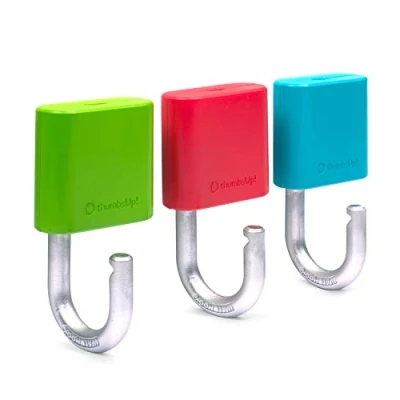 Image de Thumbs Up PADHOOKS Cadenas à Crochet Mural Jeunesse Unisexe, Rouge, Vert, Bleu, 5 X 1.9 7.3 cm
