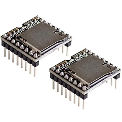Image de 2pcs DFPlayer Mini MP3 Player Module Voice TF Card and USB Disk de Lecteur Voix Carte et Disque