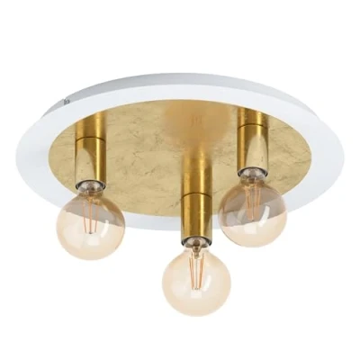 Image de EGLO Plafonnier LED Passano à 3 lampes doré
