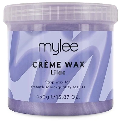 Image de Mylee Cire crémeuse senteur lilas 450g, épilation de qualité salon, douceur longue durée, adaptée au micro ondes et chauffe cire, idéale pour toutes les zones du corps, poils épais récalcitrants