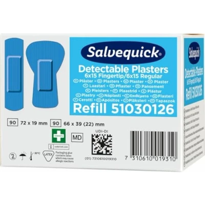 Image de Salvequick Blue Detectable Plasters Refill 51030126