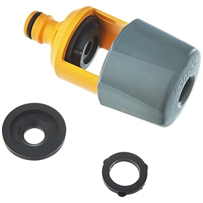 Image de HOZELOCK Raccord Robinet Mitigeur d&#039;Intérieur : S&#039;Adapte aux Robinets Carrés, Ronds et Mitigeurs (43 mm de Haut 34 large), Fournis avec 2 Joints pour une Meilleure Étanchéité [2274P9000]