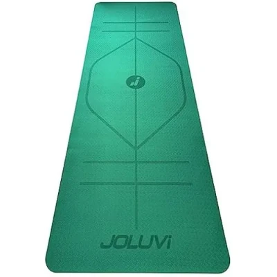 Image de Tapis JOLUVI Align Vert Aigue marine Feuille de Mousse Mixte