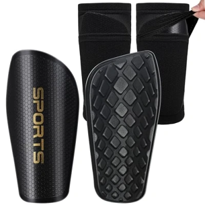 Image de Protege Tibia Foot pour Homme et Enfant avec Embouts Poche optimisée Protège Tibias Football à insérer (Noir, M (140 160 cm)