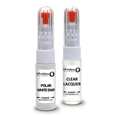 Image de SD COLORS Kit de réparation Peinture EWP blanc polaire compatible avec Citroën 20 ML Code couleur + vernis