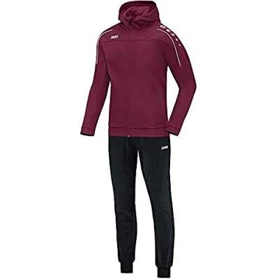 Image de JAKO Survêtement Classico En Polyester Avec Capuche, Mixte, Bordeaux, S