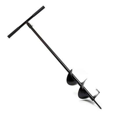 Image de WilTec Tarière Manuelle 118cm Forage Puits et Fondations Ø150mm avec Poignée transversale Foreuse