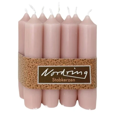 Image de Nordring Lot de 8 bougies à tige mauve 2,2 x 11 cm haut