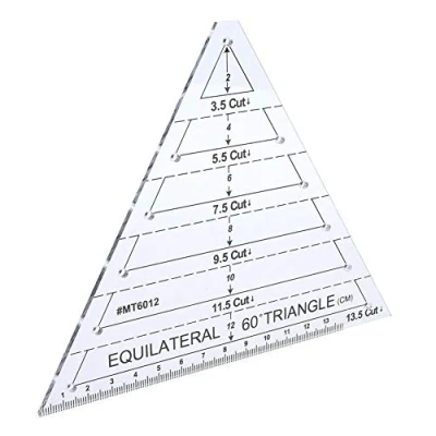 Image de 60 degrés Règle de Quilting Triangle Équilatéral Patchwork Couture Originale Transparence