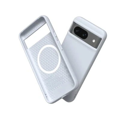 Image de RhinoShield Coque Compatible avec [Pixel 8] SolidSuit Magsafe Fine Technologie d&#039;absorption des Chocs et Finition Premium Mate Gris Argent