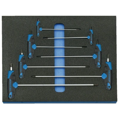 Image de GEDORE 2005 CT2 2143 KTX Ensemble de tournevis coudés Mousse synthétique