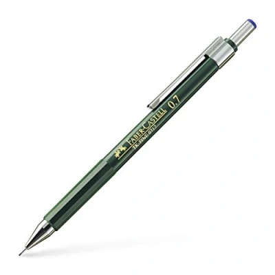 Image de Faber Castell B 136700 Porte mine TK Fine avec gomme et 3 mines fines graduées HB, trait 0,7 mm, noir