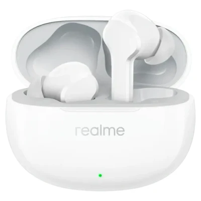 Image de realme T110 AI ENC Écouteurs sans fil antibruit, écouteurs intra auriculaires légers, haut parleurs dynamiques de 10 mm, basses lourdes, batterie 38H, chargement fil, Bluetooth 5.4, résistance à