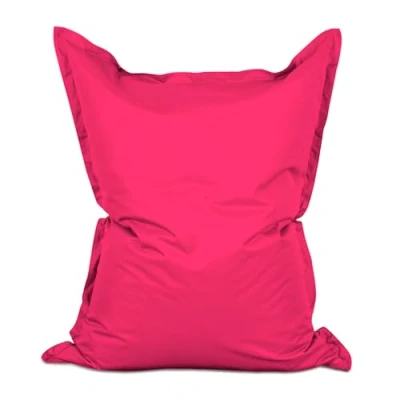Image de Lumaland Pouf géant de Luxe intérieur et extérieur XXL avec Housse Lavable 140cm x 180cm Grand Coussin d&#039;assise Sac Rechargeable incluant 380 litres Billes EPS [Rose]