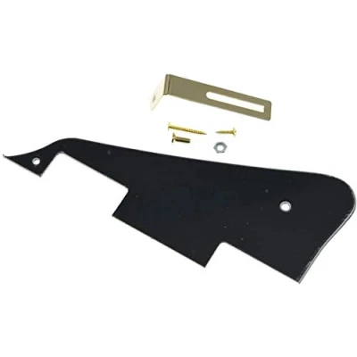 Image de Dopro Pickguard de guitare LP 3 plis avec support doré pour Epiphone Les Paul Noir