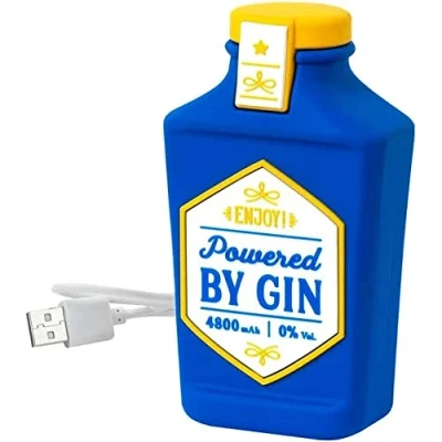 Image de Legami Chargeur Portable, My Super Power, Batterie Rechargeable, 8,8 x 10,6 cm, Tema Gin, câble de Recharge USB/Micro USB pour Le Power Bank Inclus en 4 h, Capacité 800 mAh
