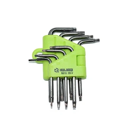Image de Lot de 9 Mini Clés Hexagonales Torx Petite Taille Tournevis Etoile T5 T6 T7 T8 T9 T10 T15 T20