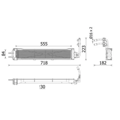 Image de Radiateur d&#039;huile de boîte automatique MAHLE ORIGINAL CLC 333 000P