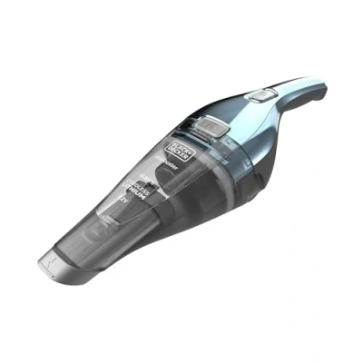 Image de Black and Decker Aspirateur à Main sans Fil DUSTBUSTER Rechargeable 7,2V Aspi Compact et Puissant 15,5 AW Autonomie 17 Min Batterie Lithium ION Capacité 385 ML Bleu Chrome NVC220WBC QW