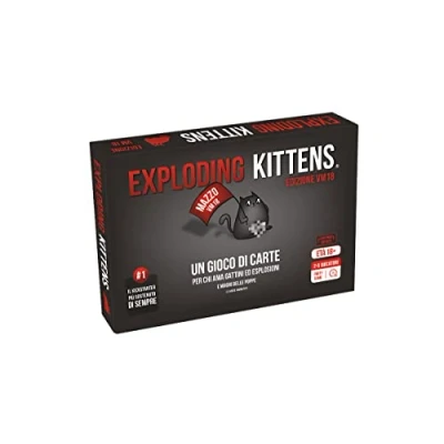 Image de Asmodee Italie Exploding Kitten Vm18 Jeu de Table, Noir, ekek02it Version Italienne