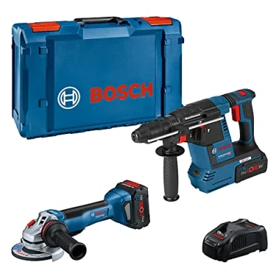 Image de Bosch Professional Combo kit GWS 18V 10 P + GBH 26 (avec 2 batteries ProCORE18V 5.5Ah, chargeur GAL 1880 CV, dans L BOXX)