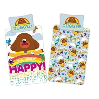 Image de Hey Duggee Happy Parure de lit réversible en polycoton pour simple