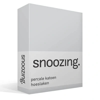 Image de Snoozing Drap Housse en Percale de Coton 120x200 cm Gris