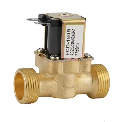 Image de Électrovanne électrique normalement fermée,Akozon CA 2N / 240V FCD 180B en laiton, NC pour Machine à Laver de Distributeur d&#039;Eau