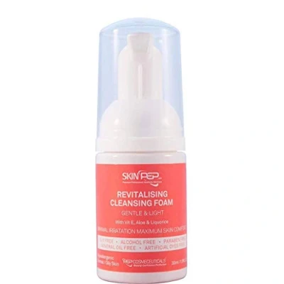 Image de SkinPep Mousse nettoyante revitalisante Nettoyant visage doux et léger + Vitamine E Aloe Vera douce profonde démaquillant (30 ml)